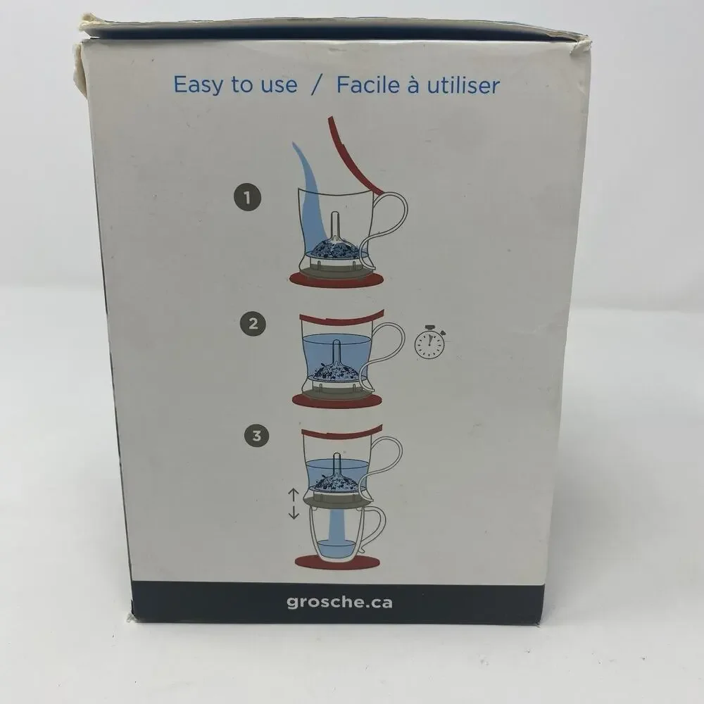 Grosche Aberdeen Easy Tea Steeper 17.7oz 525 ML Tritan Shatterproof Loose Leaf